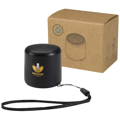 Velkis głośnik bezprzewodowy Bluetooth® o mocy 3 W z tworzyw sztucznych pochodzących z recyklingu Czarny 12448590 (1)