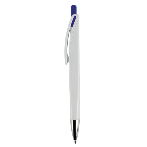 Długopis RIva w mocnym kolorze Biały / ciemnoniebieski LT80835-N0110 (3)