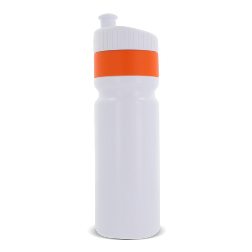 Bidon sportowy z obwódką  750ml Biały / pomarańczowy LT98786-N0126 