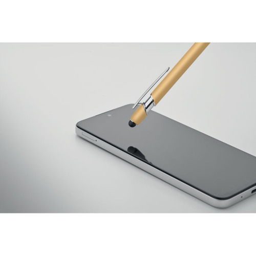 Długopis z rysikiem aluminium Matowy Zloty MO2798-98 (4)