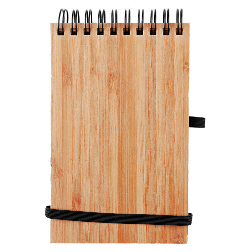 Bambusowy notatnik A6, długopis brązowy V2966-16 (3)