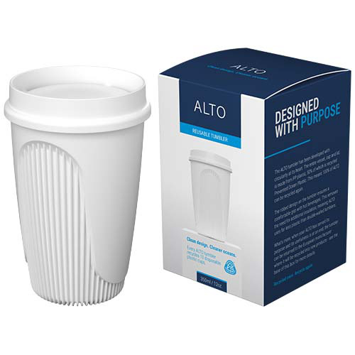 Alto POP kubek o pojemności 350 ml z pokrywką 360° Biały 22052201 (7)