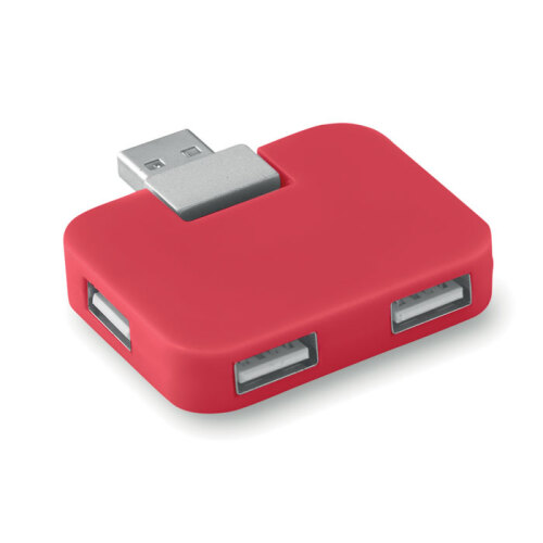 Hub USB 4 porty czerwony MO8930-05 (2)