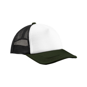 Czapka Trucker 5-Panelowa Siateczkowa Poliester Recykling - Navy & Red