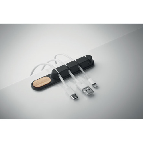 Silikonowy organizer kabli Czarny MO2824-03 (5)