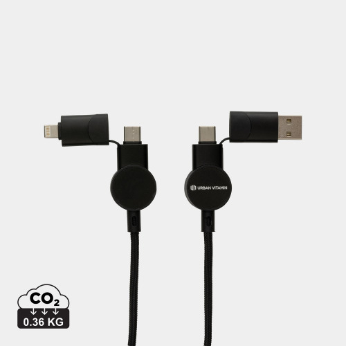Kabel do ładowania 6 w 1 45W Urban Vitamin Oakland Czarny P302.701 (10)