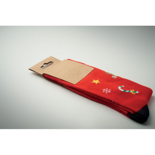 Para świątecznych skarpet L Czerwony CX1575-05 (4)