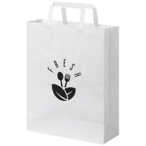 Torba z papieru Kraft z płaskimi uchwytami – 25 x 11 x 31 cm