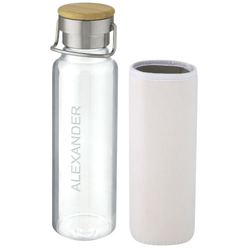 Szklana butelka Thor o pojemności 660 ml z neoprenowym pokrowcem Biały 10069601 (2)