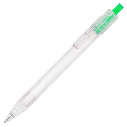 Długopis R-PET Transparentny / zielony LT80562-N0431 