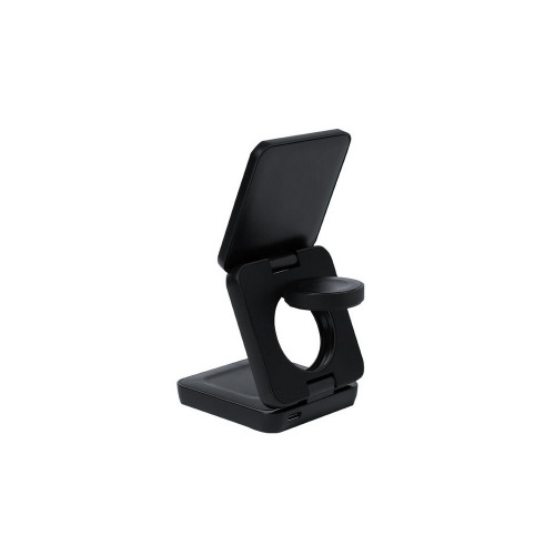 Magnetyczna ładowarka bezprzewodowa 15W z RABS, 3 w 1, stojak na telefon Czarny VA604-03 (3)