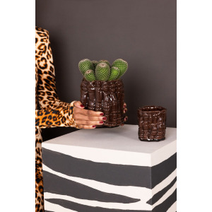 Świecznik LARANNE S, brązowy