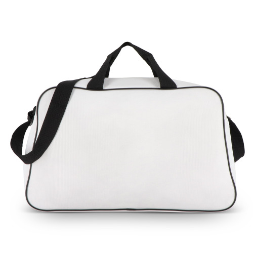 Torba sportowo-podróżna R-PET 600D 48 x 25 x 28 cm 30 l Biały / czarny LT95366-N0102 (2)