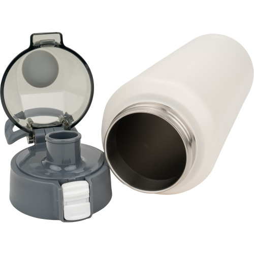 Butelka termiczna stalowa z recyklingu PUENTE ALTO MoLu 600 ml Biały 481506 (4)