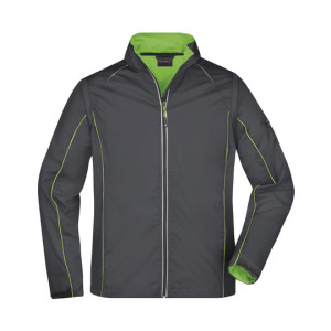 Kurtka Męska Softshell 2w1 Wodoodporna - Black & Red
