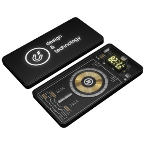 Podświetlany bezprzewodowy magnetyczny powerbank SCX.design P19 o pojemności 5000 mAh