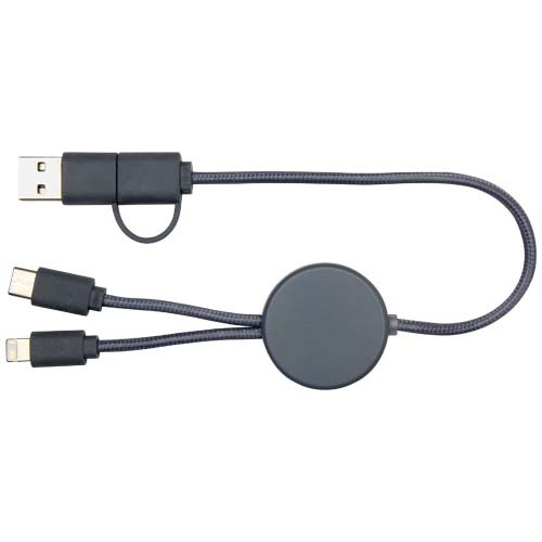 Citala kabel do synchronizacji danych i szybkiego ładowania 5 w 1 27 W o długości 30 cm z tworzyw sztucznych pochodzących z recyklingu Hale Blue 12442755 (4)