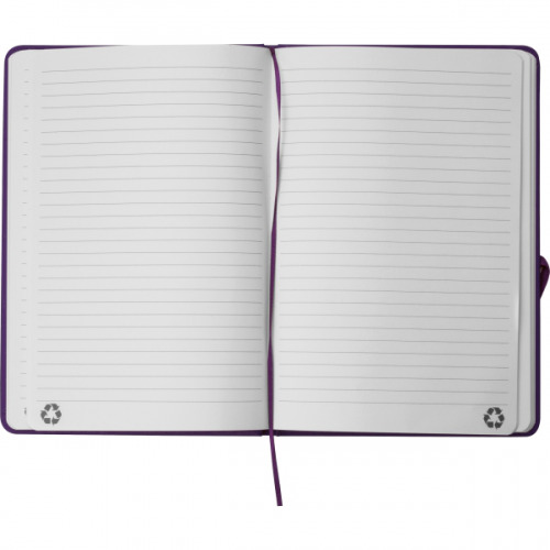 Notatnik A5 w linie z materiałów z recyklingu DOMINIK Fioletowy 2526112 (5)