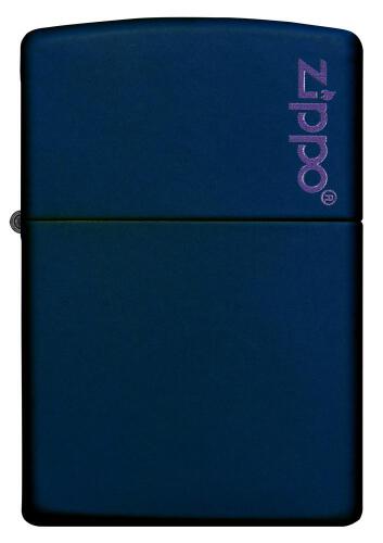 Zapalniczka Zippo Classic z logo Navy Blue Matte ZIP60001569 (1)