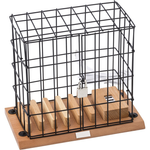 Schowek na telefony "klatka" Czarny V2993-03 (4)