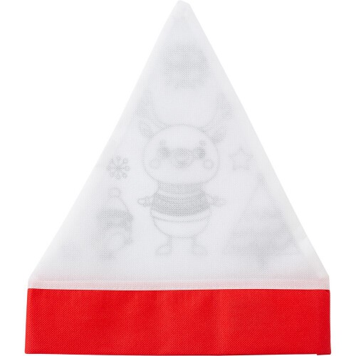Zestaw do kolorowania, czapka świąteczna, kredki biało-czerwony V0066-05 (2)