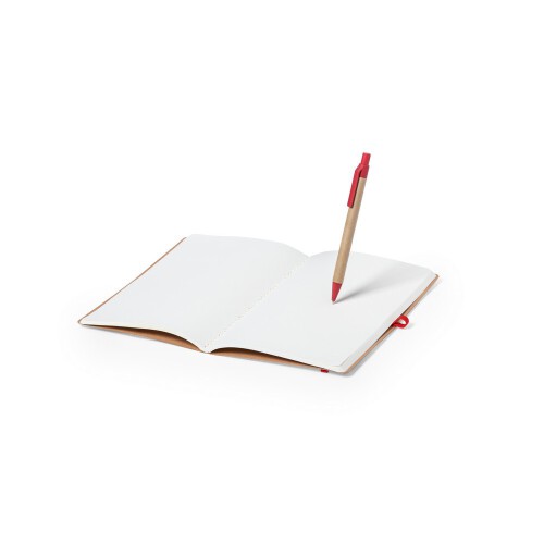 Notatnik A5 z długopisem czerwony V0233-05 (2)