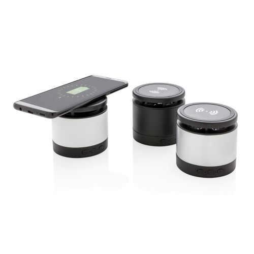Głośnik bezprzewodowy 3W, ładowarka bezprzewodowa 5W Czarny P328.031 (9)