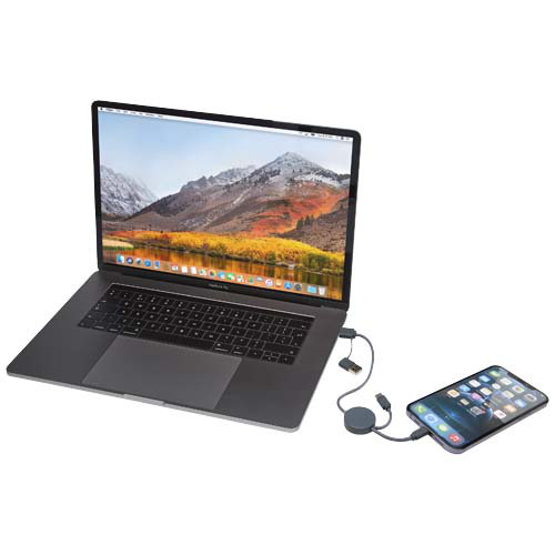 Citala kabel do synchronizacji danych i szybkiego ładowania 5 w 1 27 W o długości 30 cm z tworzyw sztucznych pochodzących z recyklingu Hale Blue 12442755 (7)