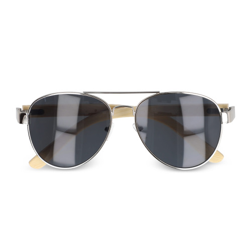 Okulary przeciwsłoneczne aviator z bambusowymi zausznikami Naturalny LT86728-N0094 (3)