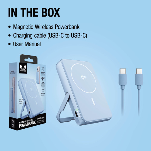 Fresh 'n Rebel Powerbank bezprzewodowy 10000 mAh kompatybilny z MagSafe Jasnoniebieski LT49745-N0012 (8)