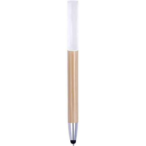 Długopis, touch pen, stojak na telefon biały V1929-02 