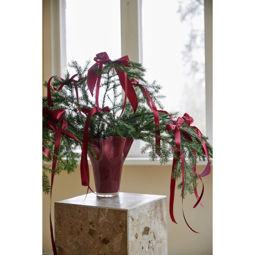 Wazon VIVA duży, bordowy Bordowy 5018513- (5)