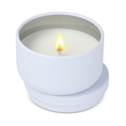 Bezzapachowa świeca roślinna Asana w puszce z recyklingu Biały LT90743-N0001 (2)