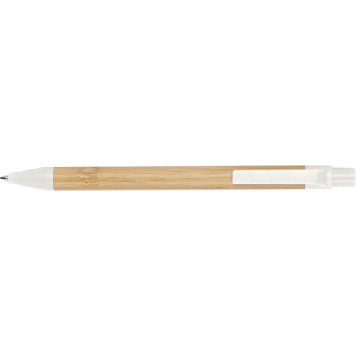 Długopis bambusowy Halle biały 321106 (2)