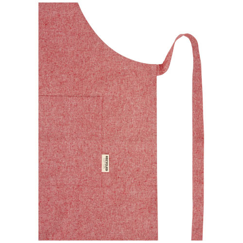 Pheebs Fartuch z bawełny z recyklingu o gramaturze 200 g/m² Czerwony melanż 11313820 (4)