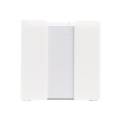 Blok 10x10x10cm w pudełku kostkowym z przegródkami na artykuły biurowe Biały LT91767-N0001 (1)