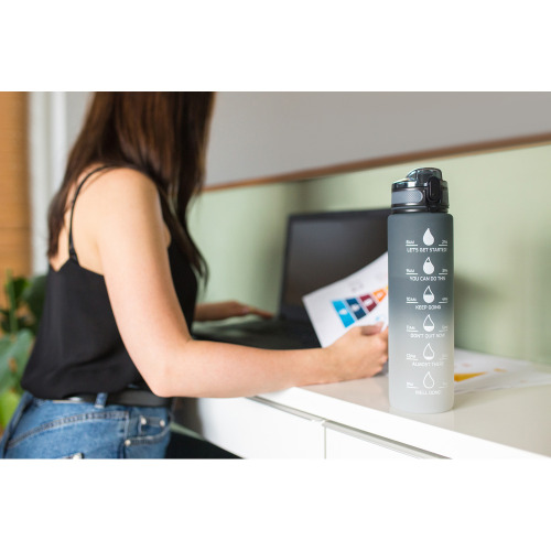 Butelka motywacyjna 1000 ml Air Gifts | Kayleigh Szary V2144-19 (10)