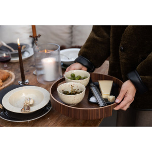 Taca okrągła HANNA, ciemnobrązowy