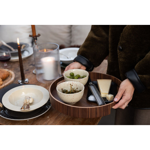 Taca okrągła HANNA, ciemnobrązowy Ciemnobrązowy 5018666- (1)