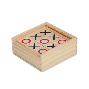 Zestaw Tic Tac Toe w drewnianym pudełku