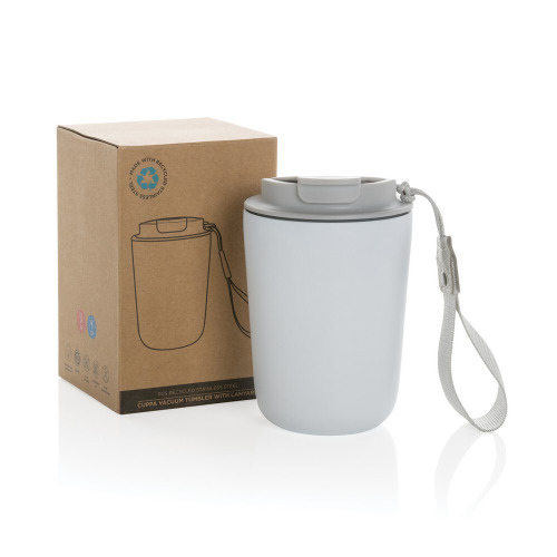 Kubek termiczny 380 ml Cuppa, stal nierdzewna z recyklingu biały P435.023 (10)
