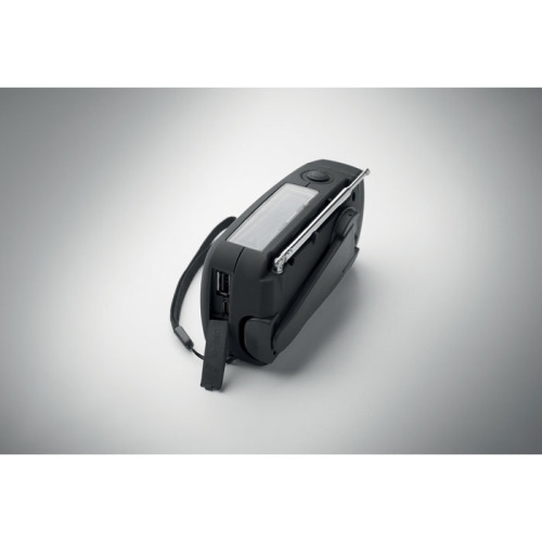 Przenośne radio z latarką LED Czarny MO2746-03 (1)