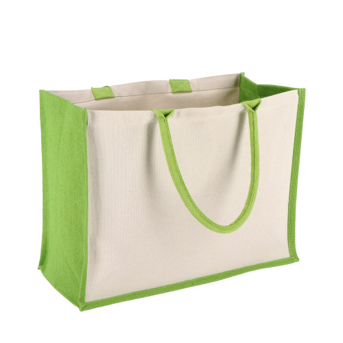 Jutowo-bawełniana torba na ramię OEKO-TEX® 42,5 x 19 x 32 cm 320 g/m² Jasnozielony LT95373-N0032 (2)