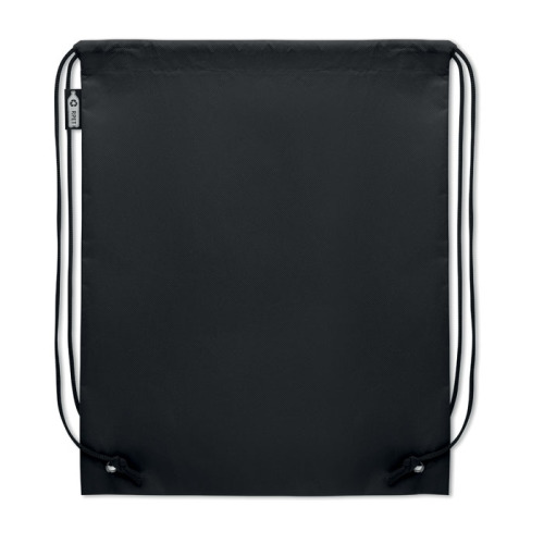 Worek ze sznurkiem z RPET Czarny MO2809-03 (2)