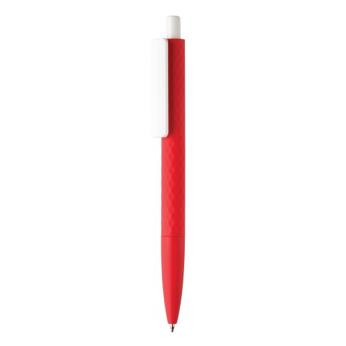 Długopis X3 z przyjemnym w dotyku wykończeniem czerwony V1999-05 