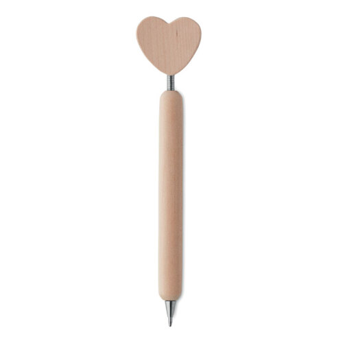 Drewniany długopis z sercem drewna MO9704-40 (1)