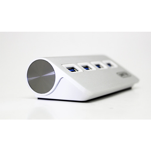 Unitek Y-3186 Aluminiowy Hub 4x USB 3.0 Srebrny / grafitowy EG 007177 (2)