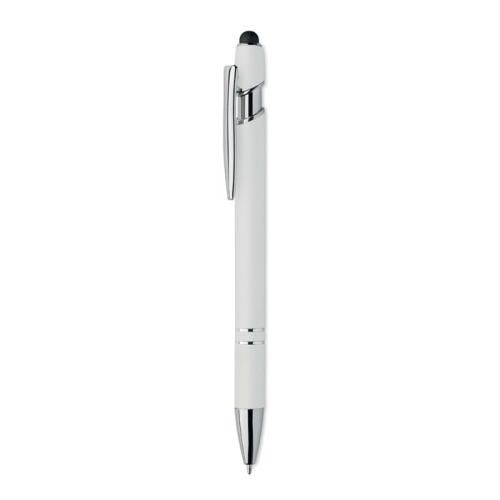 Długopis z rysikiem aluminium Bialy MO2798-06 