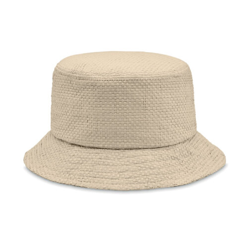 Papierowy kapelusz słomkowy Bezowy MO2267-13 