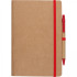Notatnik A5 z czystymi stronami i długopisem z materiałów z recyklingu CHLOE Czerwony 2377605 (4) thumbnail